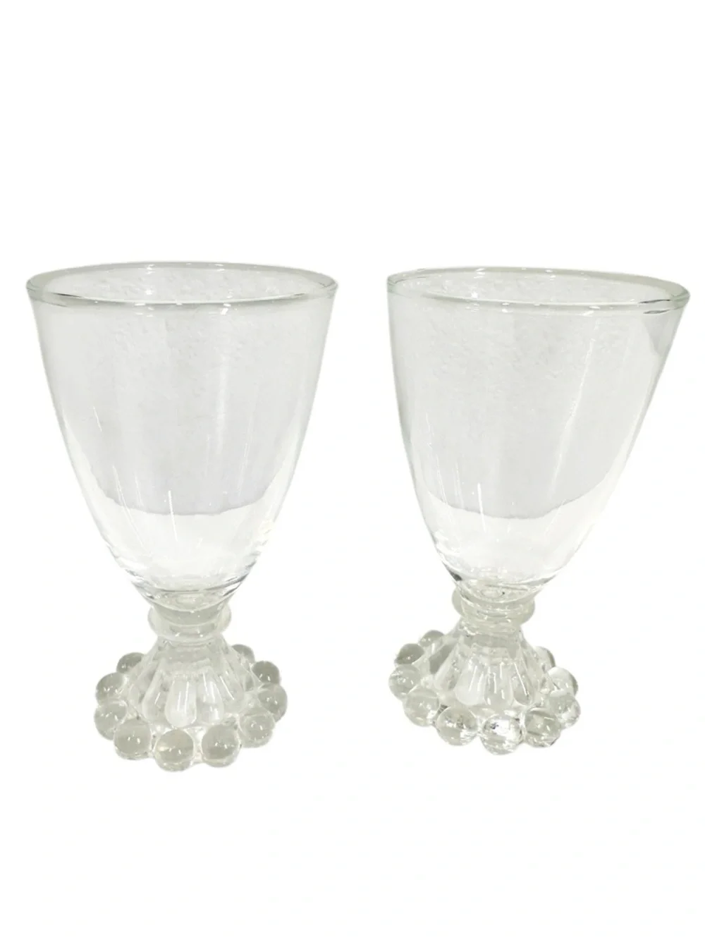 VINTAGE ANCHOR HOCKING Mid-Century Modern Berwick-Boopie Clear Glass Goblets